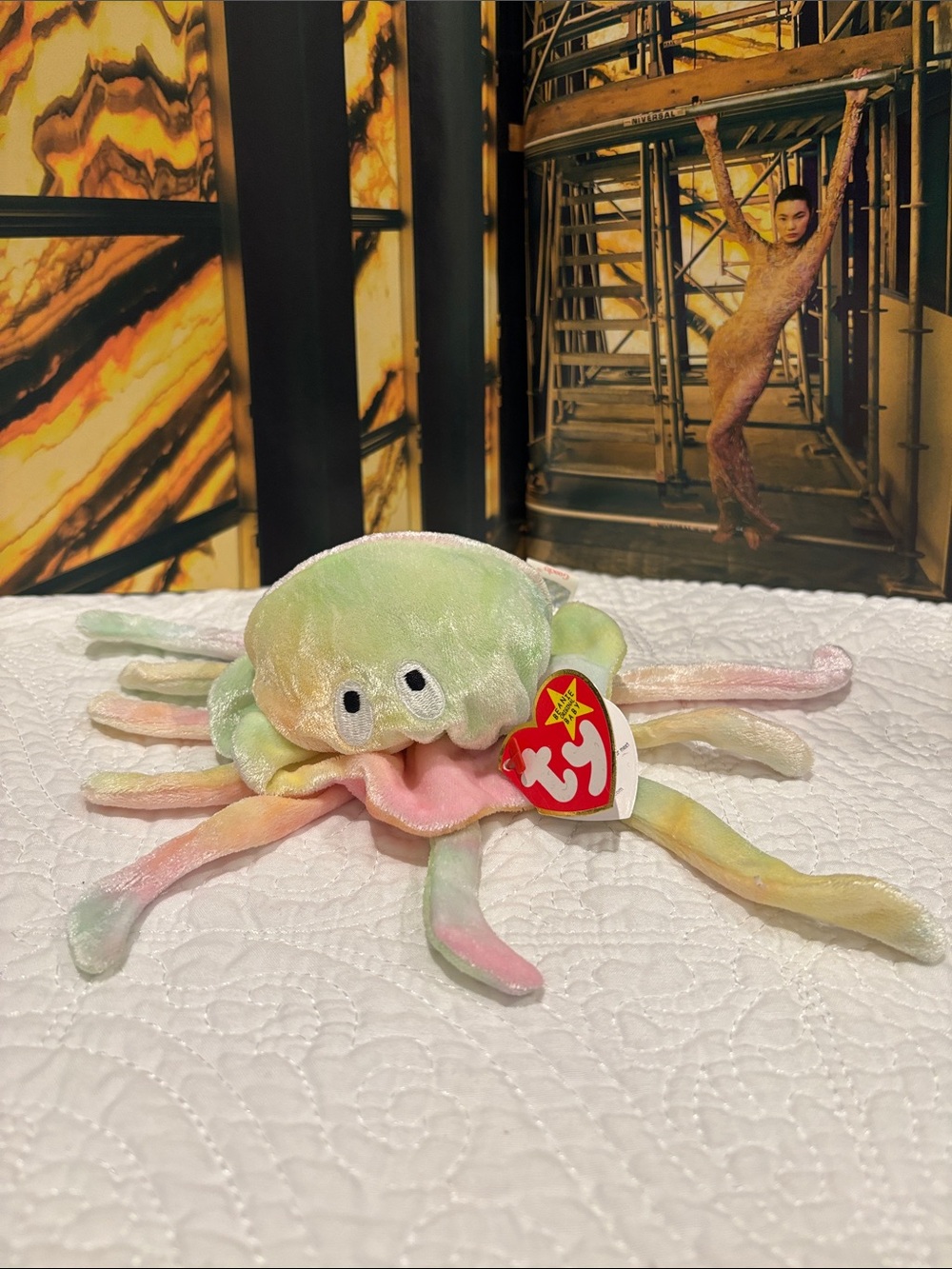 This is Goochy the Jellyfish, a retired plush toy.